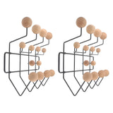 Geometric Metal Large Wall Mounted Coat Rack with Hooks Image - 38