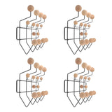 Geometric Metal Large Wall Mounted Coat Rack with Hooks Image - 39