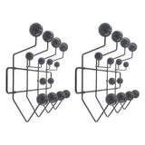 Geometric Metal Large Wall Mounted Coat Rack with Hooks Image - 12