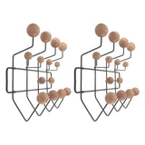 Geometric Metal Large Wall Mounted Coat Rack with Hooks Image - 29