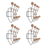 Geometric Metal Large Wall Mounted Coat Rack with Hooks Image - 30