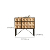 Geometric Wood Black Console Table with Storage Drawers Image - 13