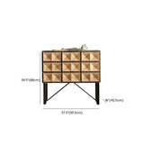 Geometric Wood Black Console Table with Storage Drawers Image - 13