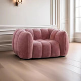 Ginger Sherpa Fleece Pumpkin Compressed Modular Sofa Image - 4