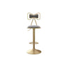 Glam Adjustable Swivel Fabric Bow-knot Back Bar Stool Image - 11
