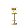 Glam Adjustable Swivel Fabric Bow-knot Back Bar Stool Image - 9