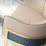 Glam Beige Faux Leather Seating Group with Pillow Image - 13
