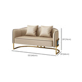 Glam Beige Faux Leather Seating Group with Pillow Image - 21