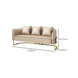 Glam Beige Faux Leather Seating Group with Pillow Image - 22