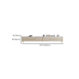 Glam Beige Stone Rectangle Drawers Cabinet TV Stand Image - 12