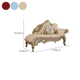 Glam Champagne Leather Upholstered Left-Arm Chaise #size