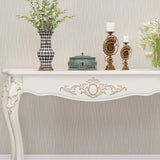 Glam Curved Wood White Standard Width French Console Table Image - 12