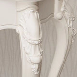 Glam Curved Wood White Standard Width French Console Table Image - 17
