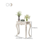 Glam Curved Wood White Standard Width French Console Table Image - 26