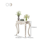 Glam Curved Wood White Standard Width French Console Table Image - 27