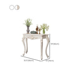Glam Curved Wood White Standard Width French Console Table Image - 28