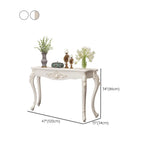 Glam Curved Wood White Standard Width French Console Table Image - 30