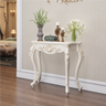 Glam Curved Wood White Standard Width French Console Table Image - 5
