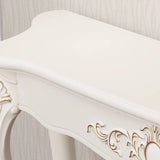 Glam Curved Wood White Standard Width French Console Table Image - 9