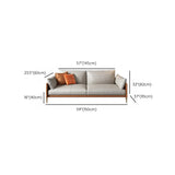 Glam Grey Faux Leather Square Arm Pillow Back Sofa Image - 16