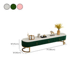Glam Grey Marble Drawers Storage TV Stand with Legs Image - 14 #size