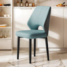 Glam Leather Upholstered Open Back Ergonomic Dining Chairs Image - 3