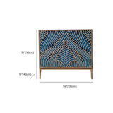 Glam Metal Legs Storage Wood Cabinet Console Table Image - 27