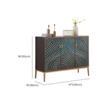 Glam Metal Legs Storage Wood Cabinet Console Table Image - 28