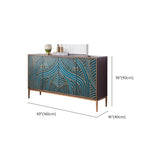 Glam Metal Legs Storage Wood Cabinet Console Table Image - 29