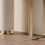 Glam Modern Gold Pedestal Entryway Rectangular Console Table Image - 5