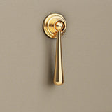 Glam Modern Khaki Nightstand with Gold Legs and Drawers Image - 8