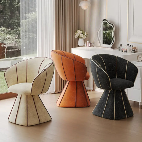 Glam Modern Sherpa Upholstered Barrel Low Back Accent Chair Image - 1