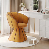 Glam Modern Sherpa Upholstered Barrel Low Back Accent Chair Image - 10