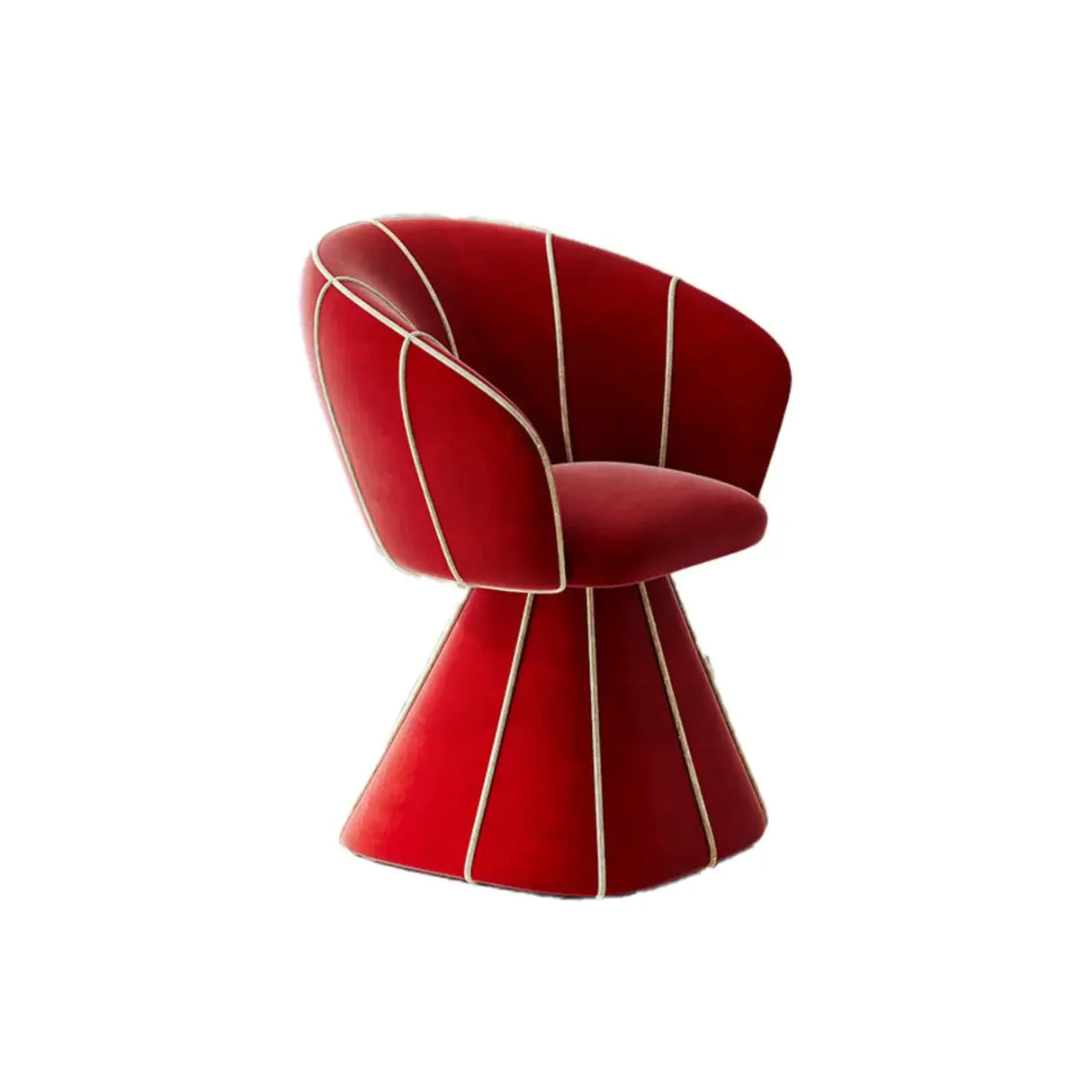 Glam Modern Sherpa Upholstered Barrel Low Back Accent Chair Image - 13