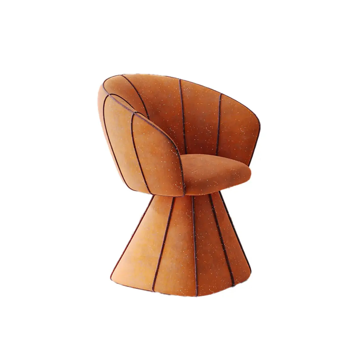 Glam Modern Sherpa Upholstered Barrel Low Back Accent Chair Image - 14