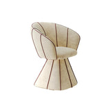 Glam Modern Sherpa Upholstered Barrel Low Back Accent Chair Image - 16