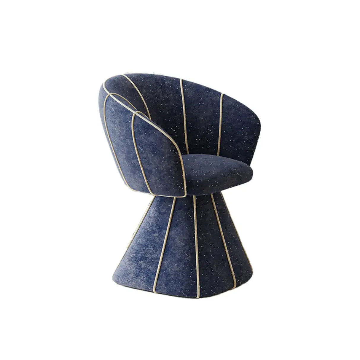 Glam Modern Sherpa Upholstered Barrel Low Back Accent Chair Image - 19