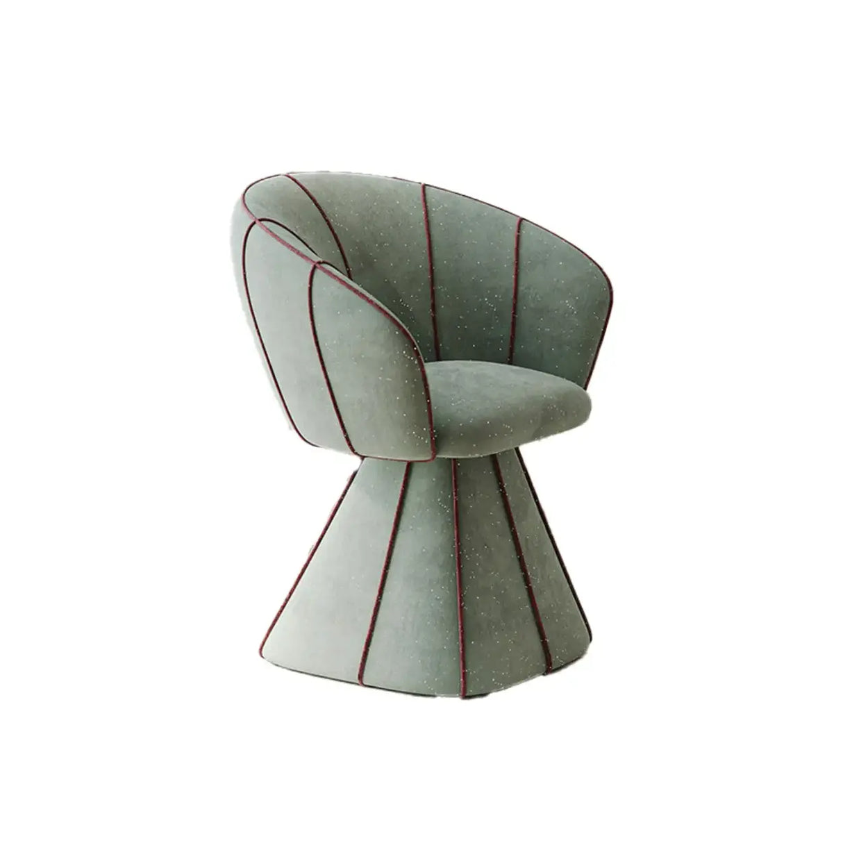 Glam Modern Sherpa Upholstered Barrel Low Back Accent Chair Image - 20