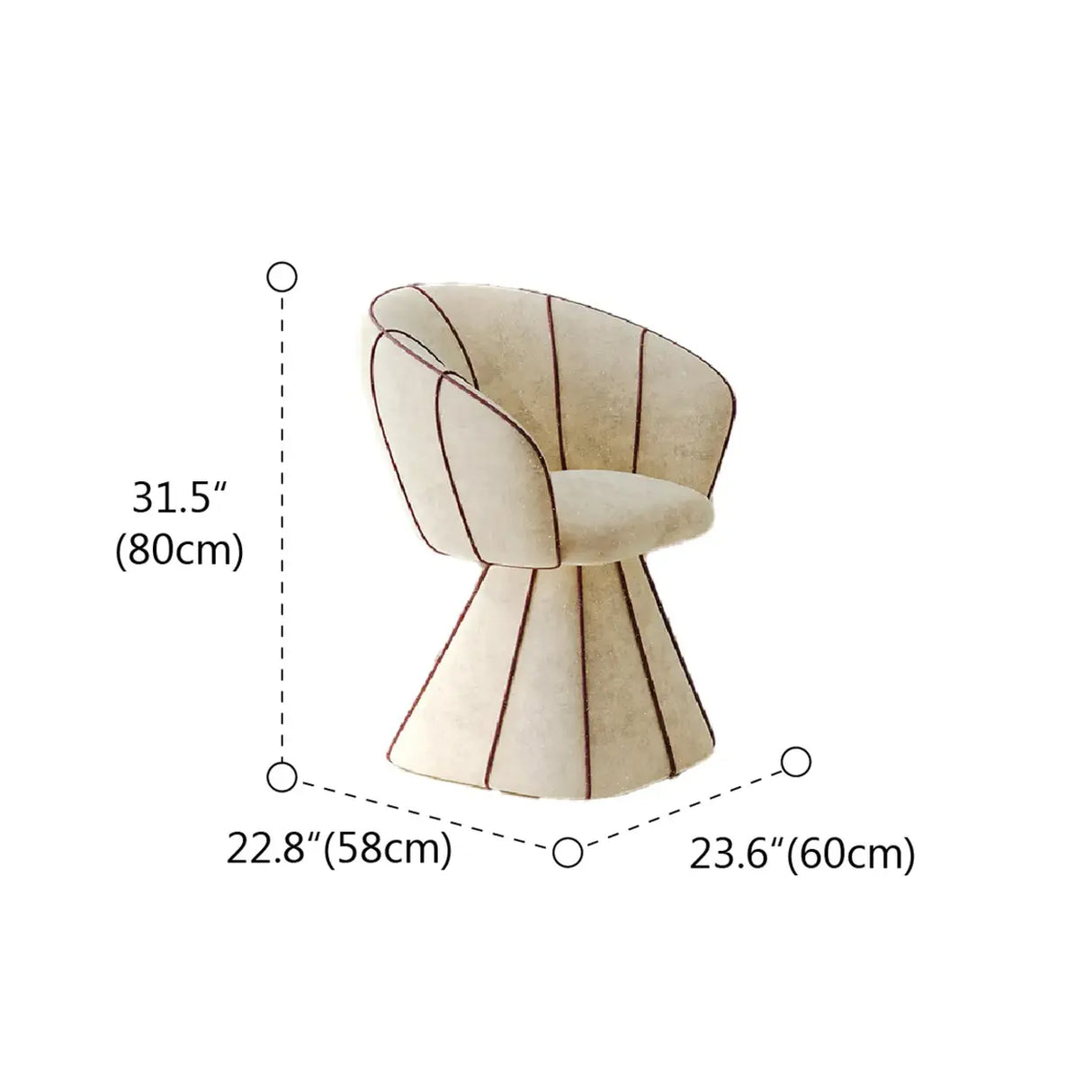 Glam Modern Sherpa Upholstered Barrel Low Back Accent Chair 