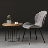 Glam Modern Velvet Accent Chair with Side Dining Chair Image - 1