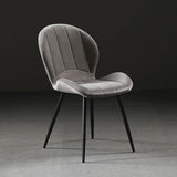 Glam Modern Velvet Accent Chair with Side Dining Chair Image - 10