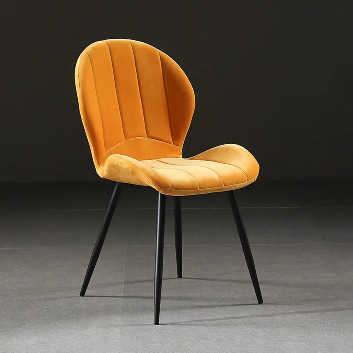 Glam Modern Velvet Accent Chair with Side Dining Chair Image - 12