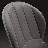 Glam Modern Velvet Accent Chair with Side Dining Chair Image - 14