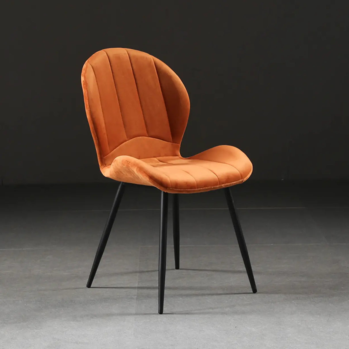 Glam Modern Velvet Accent Chair with Side Dining Chair Image - 2