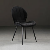 Glam Modern Velvet Accent Chair with Side Dining Chair Image - 3