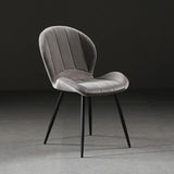 Glam Modern Velvet Accent Chair with Side Dining Chair Image - 4