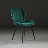 Glam Modern Velvet Accent Chair with Side Dining Chair Image - 5