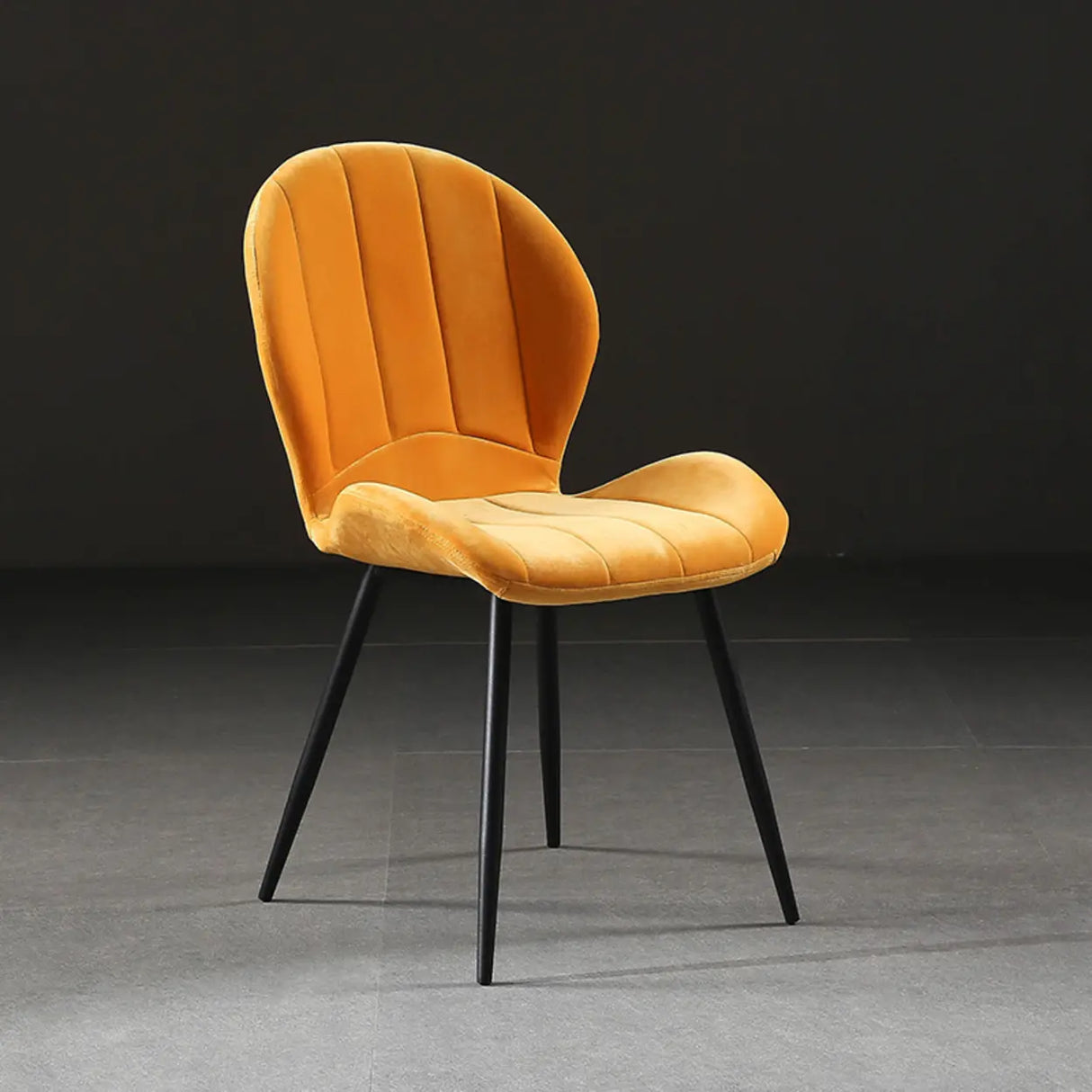 Glam Modern Velvet Accent Chair with Side Dining Chair Image - 6