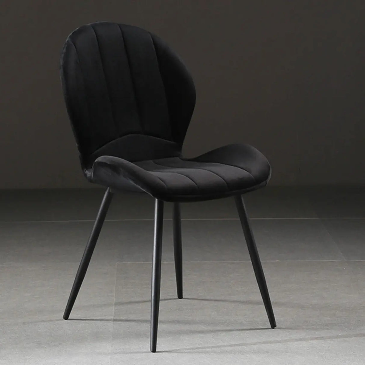 Glam Modern Velvet Accent Chair with Side Dining Chair Image - 9