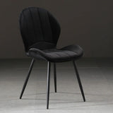 Glam Modern Velvet Accent Chair with Side Dining Chair Image - 9